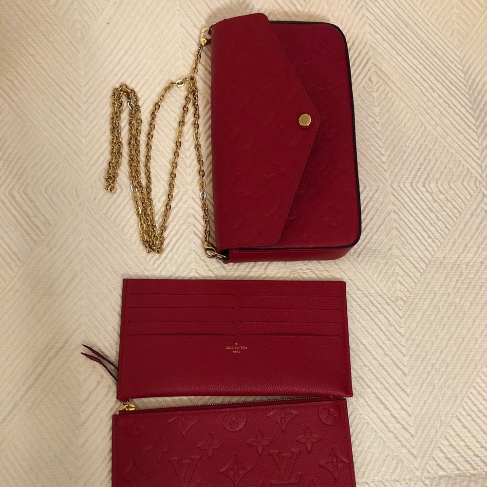 Louis Vuitton FÉLICIE Monogram Empreinte Scarlet